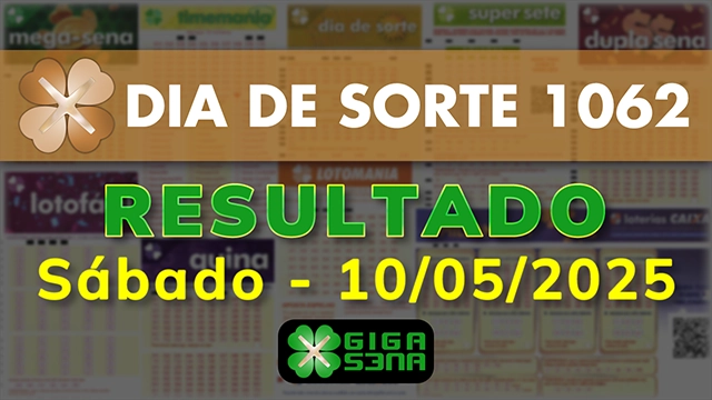 Resultado da Dia de Sorte 1062
