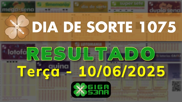 Resultado da Dia de Sorte 1075