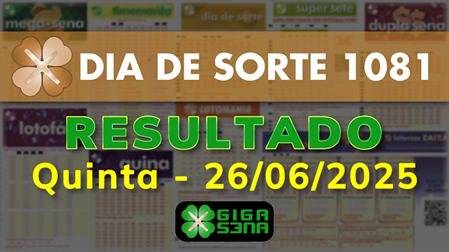 Resultado da Dia de Sorte 1081