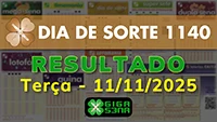 Resultado da Dia de Sorte 1140