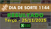 Resultado da Dia de Sorte 1144