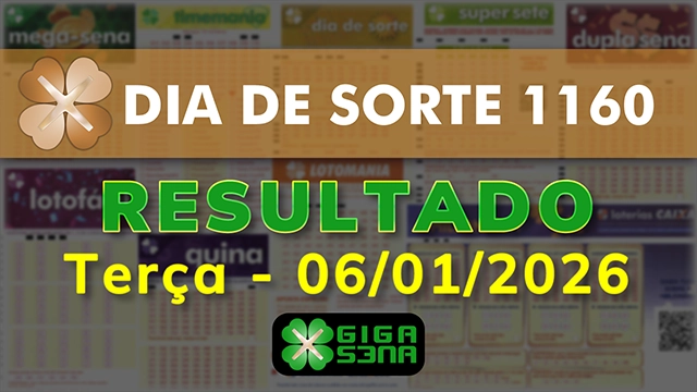 Resultado da Dia de Sorte 1160