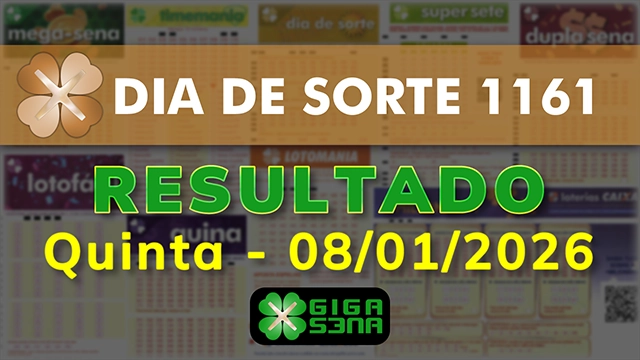 Resultado da Dia de Sorte 1161