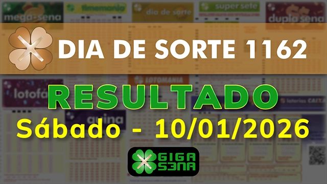 Resultado da Dia de Sorte 1162