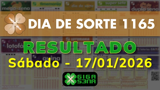 Resultado da Dia de Sorte 1165
