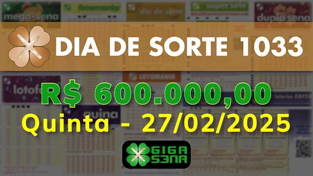 Sorteio da Dia de Sorte 1033