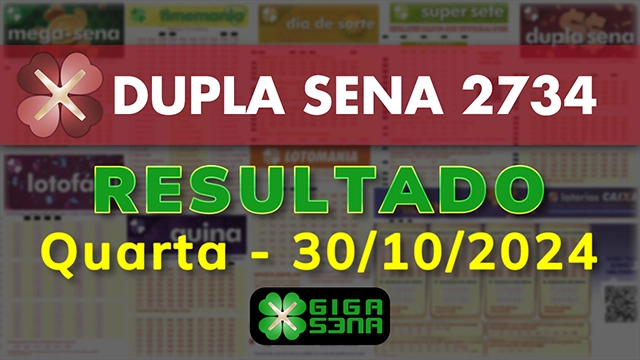 Resultado da Dupla Sena 2734