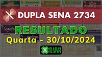 Resultado da Dupla Sena 2734