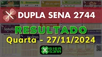 Resultado da Dupla Sena 2744