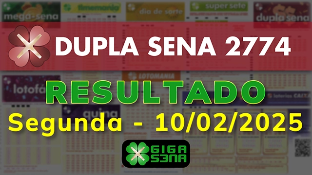 Resultado da Dupla Sena 2774