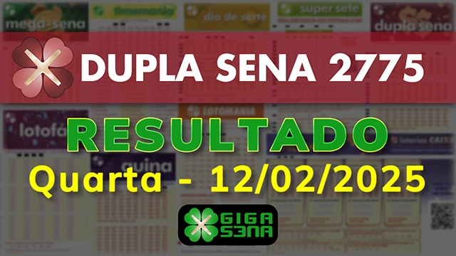 Resultado da Dupla Sena 2775