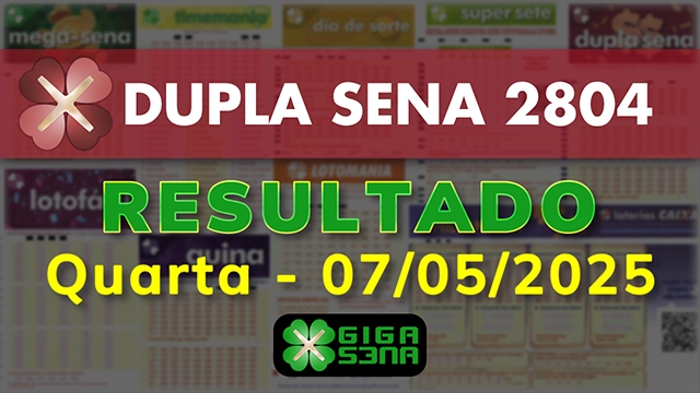 Resultado da Dupla Sena 2804