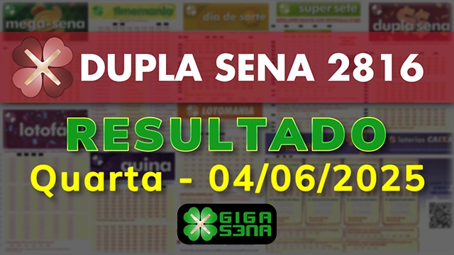 Resultado da Dupla Sena 2816