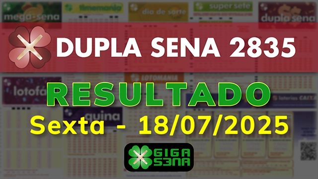 Resultado da Dupla Sena 2835