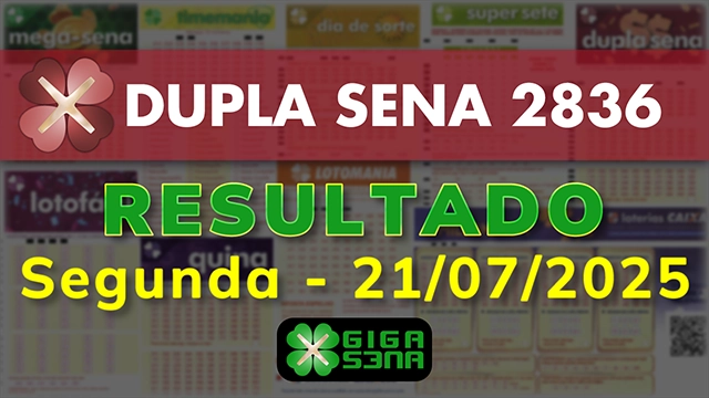 Resultado da Dupla Sena 2836