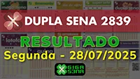 Resultado da Dupla Sena 2839