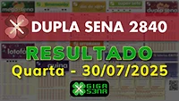 Resultado da Dupla Sena 2840