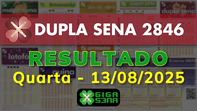 Resultado da Dupla Sena 2846
