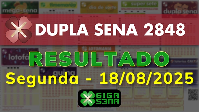 Resultado da Dupla Sena 2848