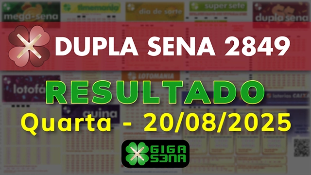 Resultado da Dupla Sena 2849