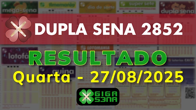 Resultado da Dupla Sena 2852