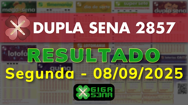 Resultado da Dupla Sena 2857