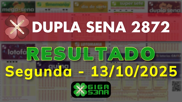 Resultado da Dupla Sena 2872
