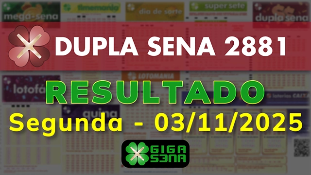 Resultado da Dupla Sena 2881