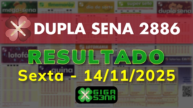 Resultado da Dupla Sena 2886