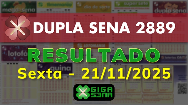 Resultado da Dupla Sena 2889