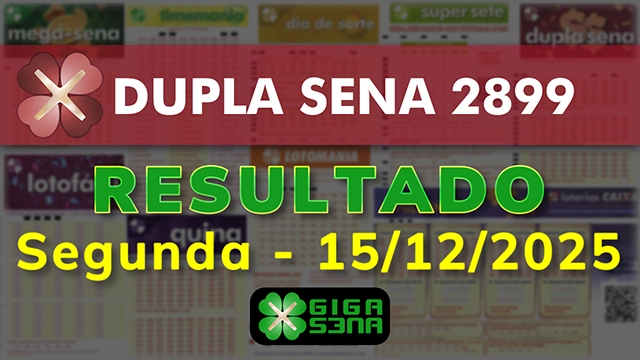 Resultado da Dupla Sena 2899