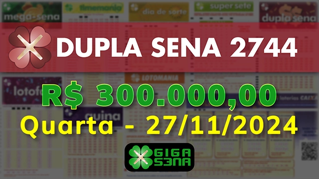 Sorteio da Dupla Sena 2744