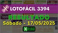 Resultado da Lotofácil 3394