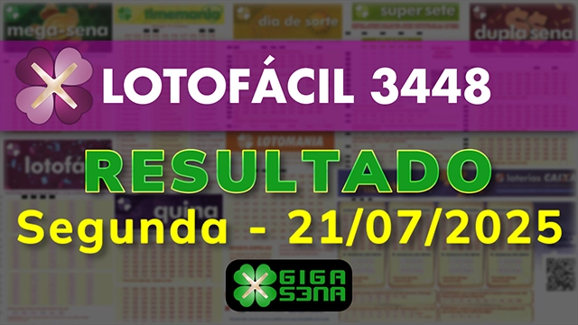 Resultado da Lotofácil 3448