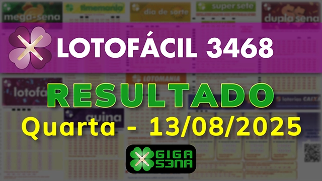 Resultado da Lotofácil 3468