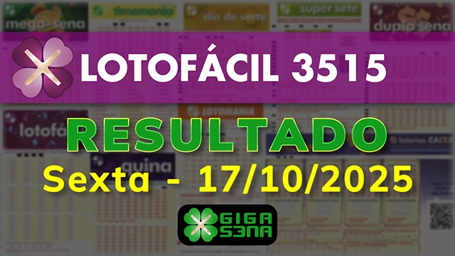 Resultado da Lotofácil 3515