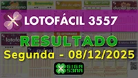 Resultado da Lotofácil 3557
