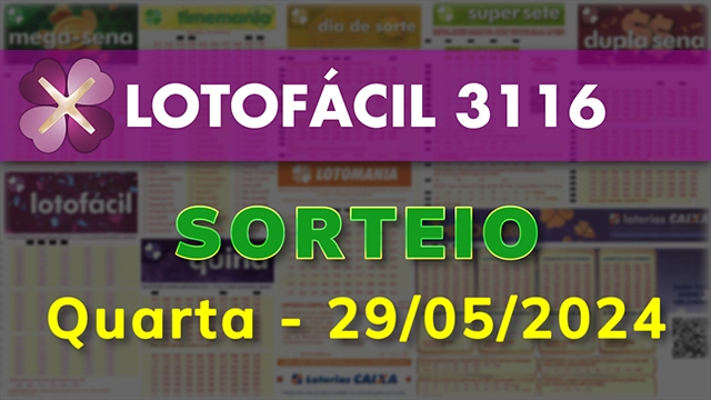 Sorteio da Lotofácil 3116