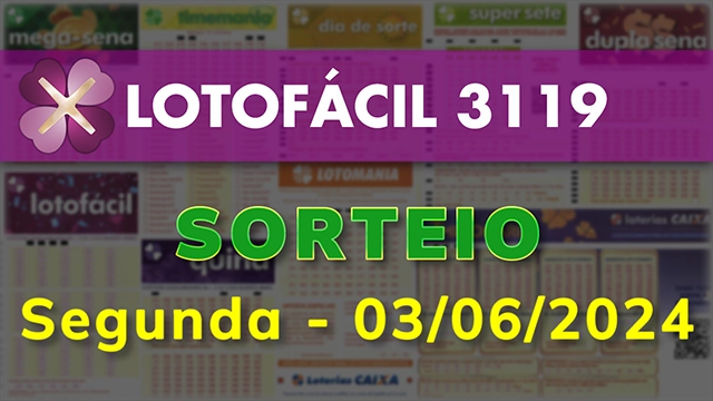 Sorteio da Lotofácil 3119