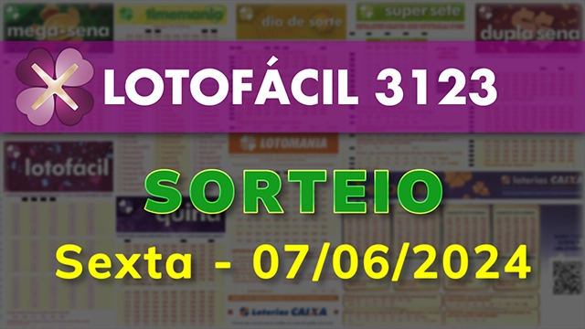 Sorteio da Lotofácil 3123