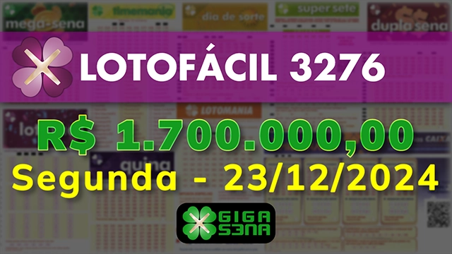Sorteio da Lotofácil 3276