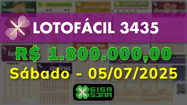 Sorteio da Lotofácil 3435