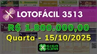 Sorteio da Lotofácil 3513
