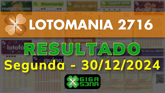 Resultado da Lotomania 2716