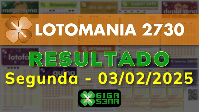 Resultado da Lotomania 2730