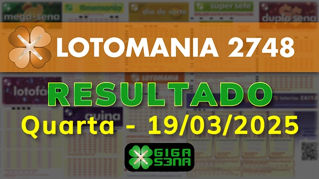 Resultado da Lotomania 2748