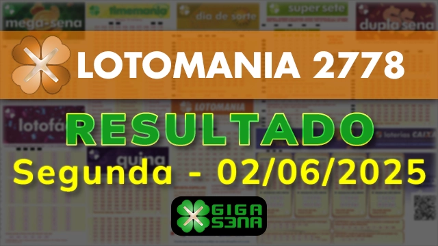 Resultado da Lotomania 2778