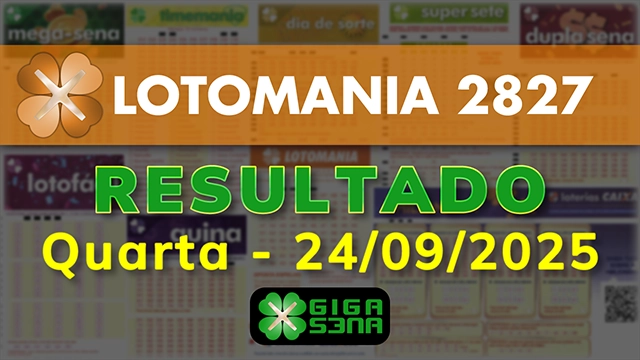 Resultado da Lotomania 2827