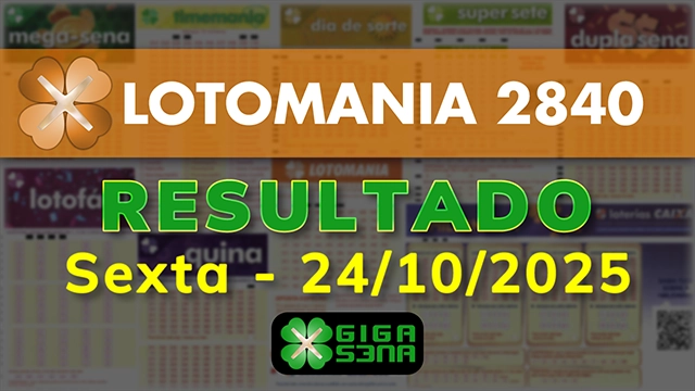 Resultado da Lotomania 2840