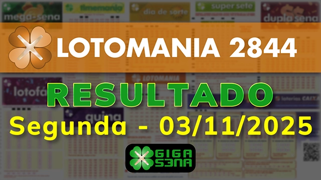 Resultado da Lotomania 2844